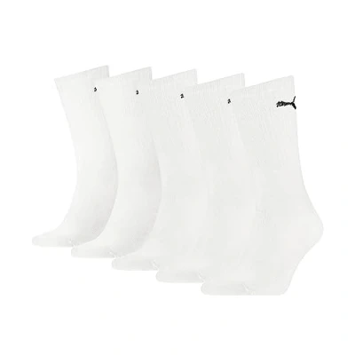 Afbeelding van PUMA Uniseks crew sokken (set van 5), wit, 47/49 EU