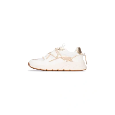 Afbeelding van Posh by Poelman CARI Sneakers laag, Dames, Maat: 36, White with combination Kunststof