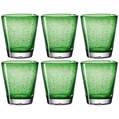 Afbeelding van Leonardo Burano 034757 Drinkglazen, 6 delige set, handgemaakte waterglazen, vaatwasmachinebestendige glazen, kleurrijke drinkbekers van glas groen, 330 ml
