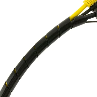 Afbeelding van SeKi 15545 Spiraalband, 4 50 mm, 5 meter, zwart, flexibele kabelslang, spiraalslang, kabelbescherming, voor het bundelen van kabels