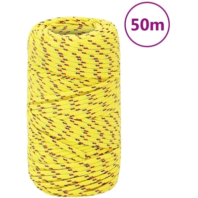 Afbeelding van vidaXL Boottouw 2 mm 50 m polypropyleen geel