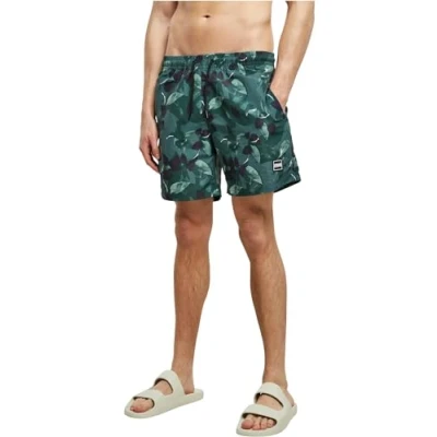 Afbeelding van Urban Classics Pattern Zwemshorts, Heren, Maat: Medium, Greenleafs