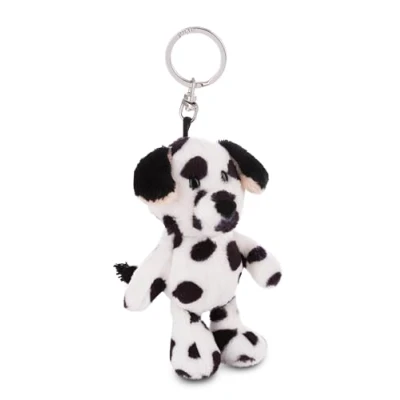 Afbeelding van Sleutelhanger Dalmatiër 10 cm wit Metgezel knuffeldierhanger met sleutelring Sleutelhouder voor sleutelkoord, tas, rugzak en meer