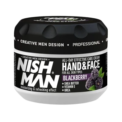 Afbeelding van Nish Man Hand &amp; Face Cream Blackberry 4 x 300 ml