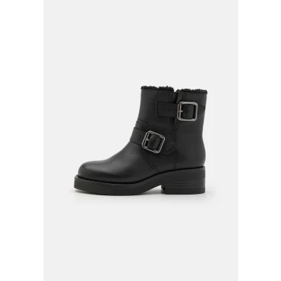 Afbeelding van Clarks Premium Vrouwen Rebelle gesp mode laars, zwart Wlined Lea, 4 UK, Zwarte 37 EU