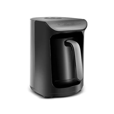 Afbeelding van Karaca Hatır Köz Turks koffiezetapparaat, capaciteit 300 ml, bereidt 5 kopjes Turkse koffie, automatische uitschakeling en temperatuurregeling, authentieke houtskoolsmaak, 535 W, antraciet