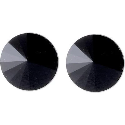 Afbeelding van Behave Zwarte oorsteker 6mm met swarovski elements