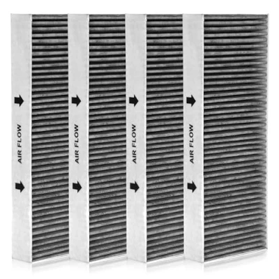 Afbeelding van 4 actieve koolfilters voor Bora Basic BAKFS en BHU BIU BFIU hete lucht kookplaatafzuigkap filter afzuigkap 2 x set van