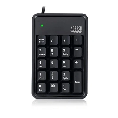 Afbeelding van Adesso AKB 600HB Mechanisch toetsenbord 19 toetsen numeriek alleen cijfers