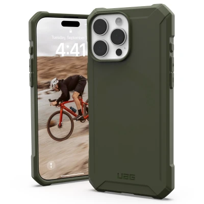 Afbeelding van Apple iPhone 16 Pro Max MagSafe Hoesje Siliconen en TPU (zacht) UAG Softcase/Backcover Groen Telefoonhoesje Shockproof/Valbescherming