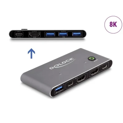 Afbeelding van Delock HDMI KVM Switch 8K 60 Hz mit USB 5 Gbps HQ products