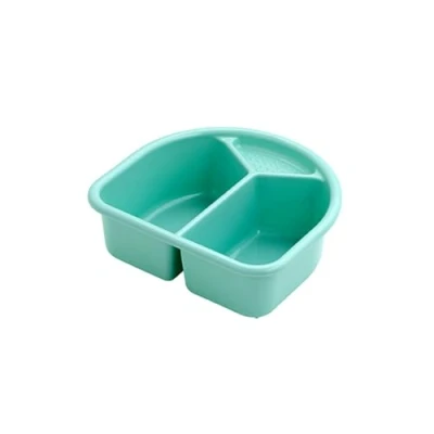 Afbeelding van Rotho Babydesign TOP/Bella Bambina waskom babywaskom met zeepbakje wastafel en waskamer in groen praktische oplossing voor de babyverzorging