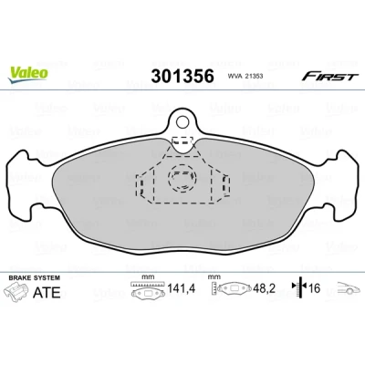 Afbeelding van Valeo Remblokset 301356