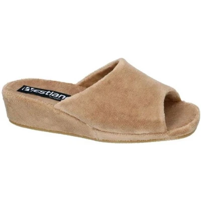 Afbeelding van Westland by Josef Seibel Marseille Muiltjes, Dames, Maat: 39, Champagner Textiel