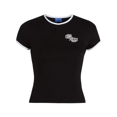 Afbeelding van Karl Lagerfeld Jeans CAP Sleeve Tshirt basic, Dames, Maat: Large, Black