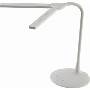 Afbeelding van ALBA LED Twin Bureaulamp Wit 2 Koppen Draadloos