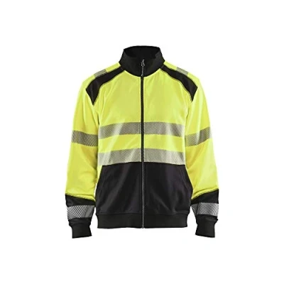 Afbeelding van Blaklader Sweatshirt hele rits High Vis 3558 2528 Geel/Zwart XL