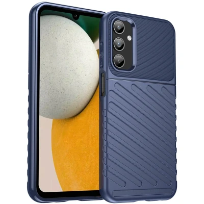 Afbeelding van Samsung Galaxy A15 (4G) Hoesje Siliconen en TPU (zacht) iMoshion Backcover/Softcase Donkerblauw Telefoonhoesje Shockproof/Valbescherming