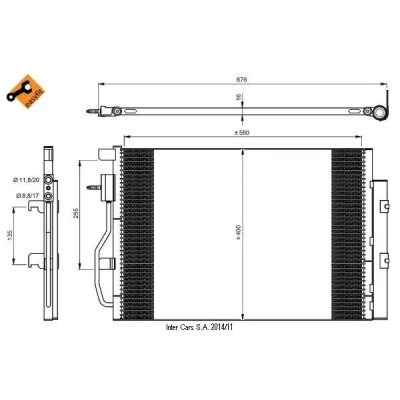Afbeelding van Condensor, airconditioning NRF 350044