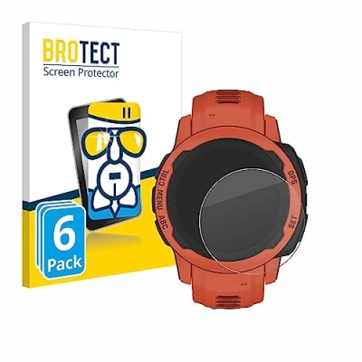 Afbeelding van BROTECT Screenprotector voor Garmin Instinct 2S Folie Beschermfolie Beschermglas transparant (6 Stuks)