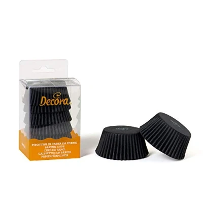 Afbeelding van 0339642 DECORA PAPIERFOCHEN ZWART MM50X32 75ST