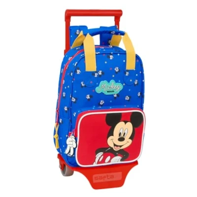 Afbeelding van Schoolrugzak met Wielen Mickey Mouse Clubhouse Good day Blauw 20 x 28 8 cm