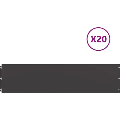 Afbeelding van vidaXL Gazonranden 20 st 25x103 cm koudgewalst staal zwart
