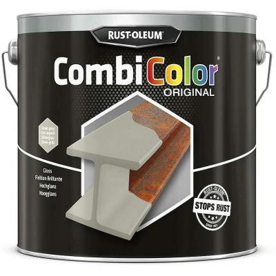 Afbeelding van rust oleum combicolor hoogglans zilvergrijs 2.5 ltr