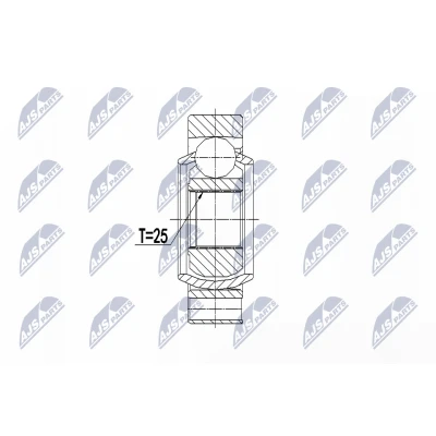 Afbeelding van Homokineet reparatie set, aandrijfas NTY NPW BM 068