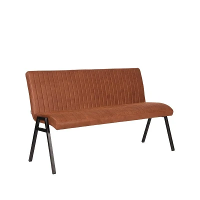 Afbeelding van LABEL51 Matz eetkamerbank 145cm cognac Stof