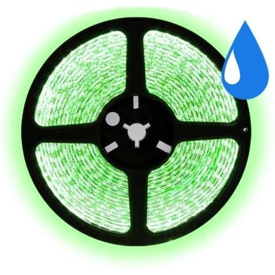 Afbeelding van 5 meter groen led strip 120Leds/m waterproof IP67 2835