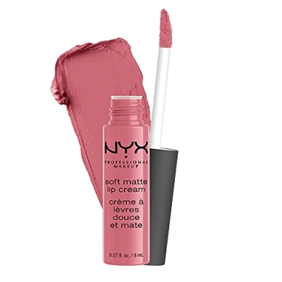 Afbeelding van NYX Professional Makeup Lippenstift, Soft matte Lip Cream, Romige en afwerking, Sterk gepigmenteerd, Langdurig, Veganistische formule, Kleur: Istanbul