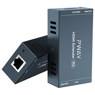 Afbeelding van PW HT202PG HDMI Extender 165ft/50M Cat5e/Cat6 kabel Full HD 1080P controle van de gegevensoverdracht, stroomvoorziening
