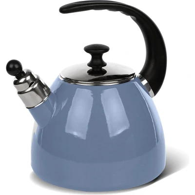 Afbeelding van Altom Design Balbina exclusieve fluitketel emaille blauw / paars 2.5 Liter ook geschikt voor inductie