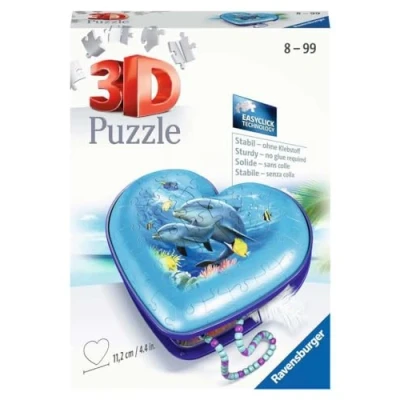 Afbeelding van Ravensburger Hartendoosje Onderwaterwereld 3D Puzzel 54 stukjes