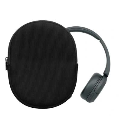 Afbeelding van kwmobile headset case compatibel met Sony WH CH520 / CH510 MDR ZX110 hoes 22,5 x 17 cm Koptelefoon cover rits In zwart