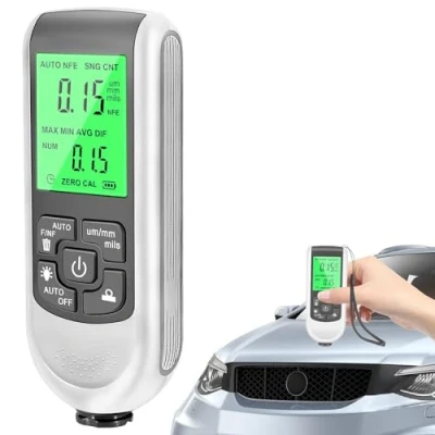 Afbeelding van Lakmeter auto: lakdiktemeter voor auto, laagdiktemeter met achtergrondverlichting, digitaal lcd display, laklaagdiktemeter, autolaktester, meetbereik 0 tot 2000um um
