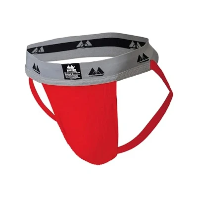 Afbeelding van MM Sports Original Edition Swimmer/Jogger Jockstrap 2 inch Red MAAT XXL Heren Ondergoed voor Man Mannen Jock