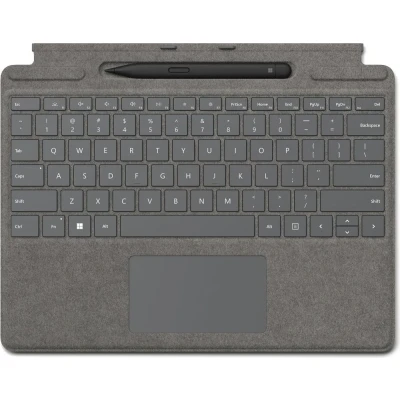 Afbeelding van Microsoft Surface Pro Signature Keyboard w/ Slim Pen 2 QWERTY Cover port Platina