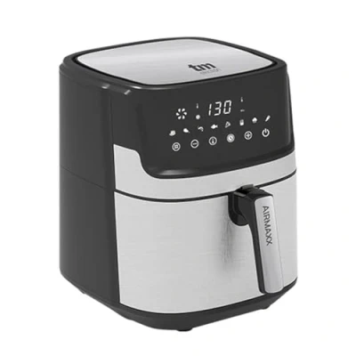 Afbeelding van Airfryer XXL inclusief 1x cake bakvorm &amp; 6 muffin bakvormpjes siliconen 5,5 liter Olie vrij 8 functies TM Electron Digitaal Anti aanbak laag Met timer Temperatuur regelaar 80 tot 100C Uitneembare mand