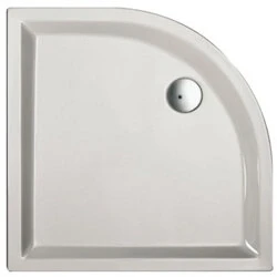 Afbeelding van Plieger Liberty kunststof douchebak acryl kwartrond met paneel en