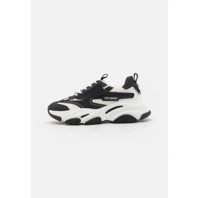 Afbeelding van Steve Madden Possess Sneakers laag, Heren, Maat: 43, Black/white Imitatieleer/ textiel