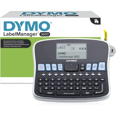 Afbeelding van DYMO desktoplabelprinter LabelManager 360D herlaadbare handheld labelmaker AZERTY toetsenbord Gebruiksvriendelijke, Smart One Touch toetsen en groot scherm voor organisatie thuis op kantoor