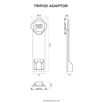 Afbeelding van Quad Lock Tripod Adaptor Statief Adapter
