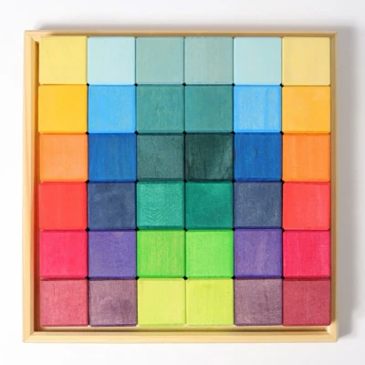 Afbeelding van Grimm&#039;s Blokkenset 36delig Regenboog