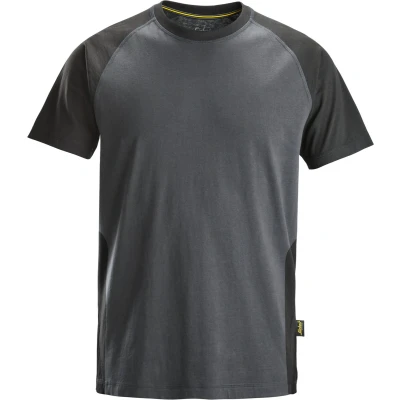 Afbeelding van Snickers 2550 Tweekleurig T shirt Staal Grijs/Zwart