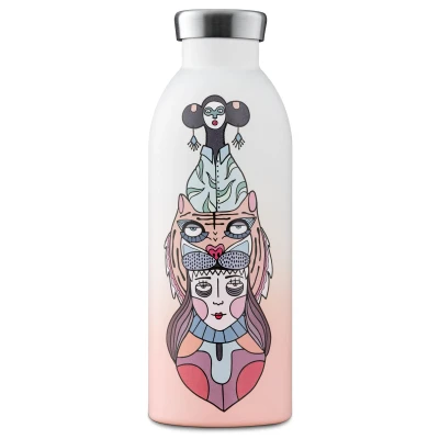 Afbeelding van Thermosfles Roze Elena Salmistraro Diana 500 Ml RVS 24Bottles Collection 7,3 X 20,4 Cm