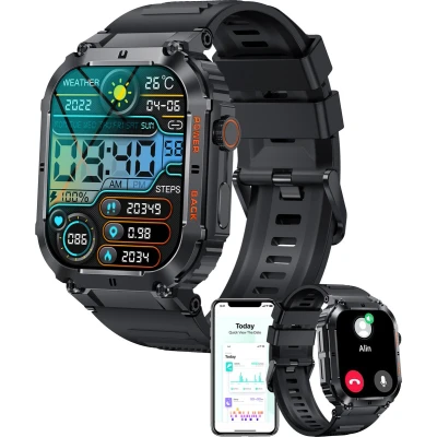 Afbeelding van Denver Smartwatch Dames &amp; Heren Android iOS Volledige Belfunctie 100 Sportmodi Sporthorloge SWC191BL