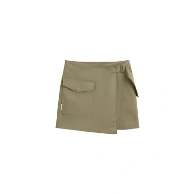 Afbeelding van Marc O&#039;Polo Denim Regular Stretch Wikkelrok, Dames, Maat: XS, Dusky green