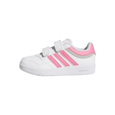 Afbeelding van adidas Uniseks Kind HOOPS 4.0 SHOES, ftwr white/pink fusion/grey two, 28 EU